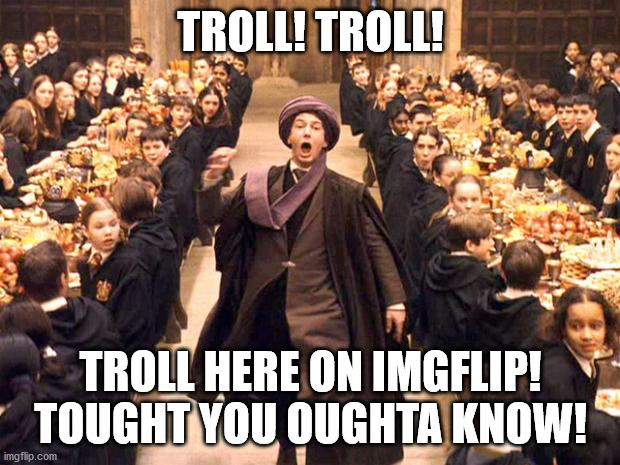 Troll In The Dungeon | TROLL! TROLL! TROLL HERE ON IMGFLIP!
TOUGHT YOU OUGHTA KNOW! | image tagged in troll in the dungeon | made w/ Imgflip meme maker