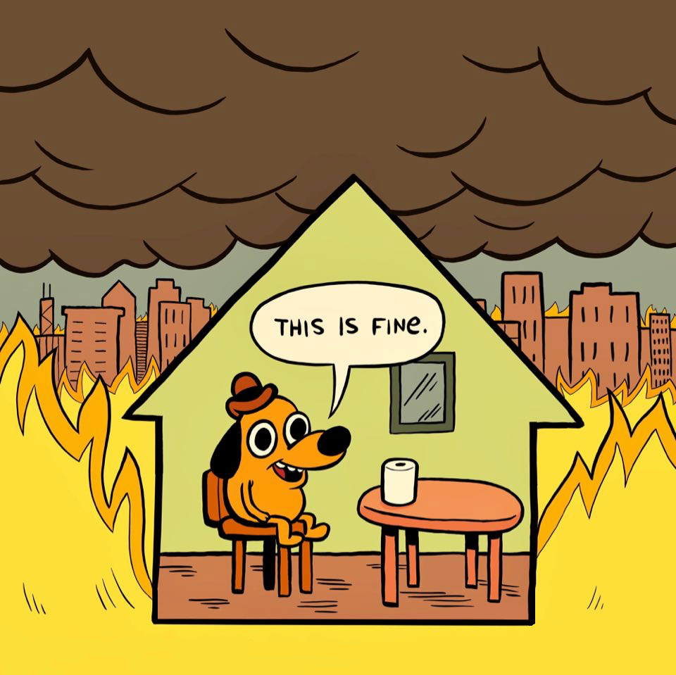 High Quality This is fine Blank Meme Template