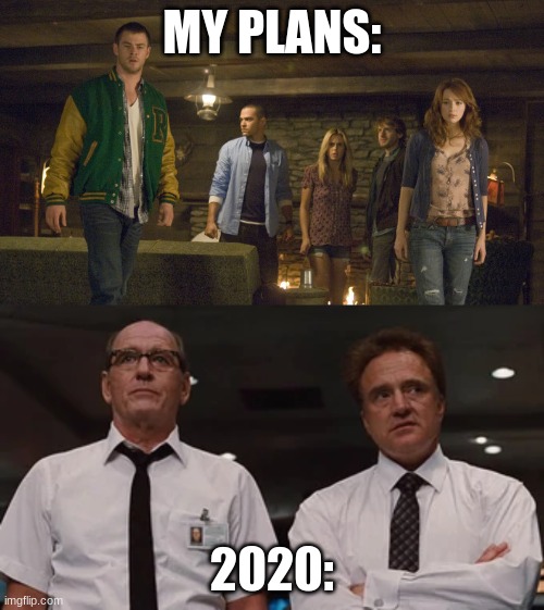 MY PLANS:; 2020: | image tagged in 2020,horror movie | made w/ Imgflip meme maker
