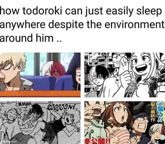 I wish I could sleep like that but my anxiety won’t let me | image tagged in bnha | made w/ Imgflip meme maker