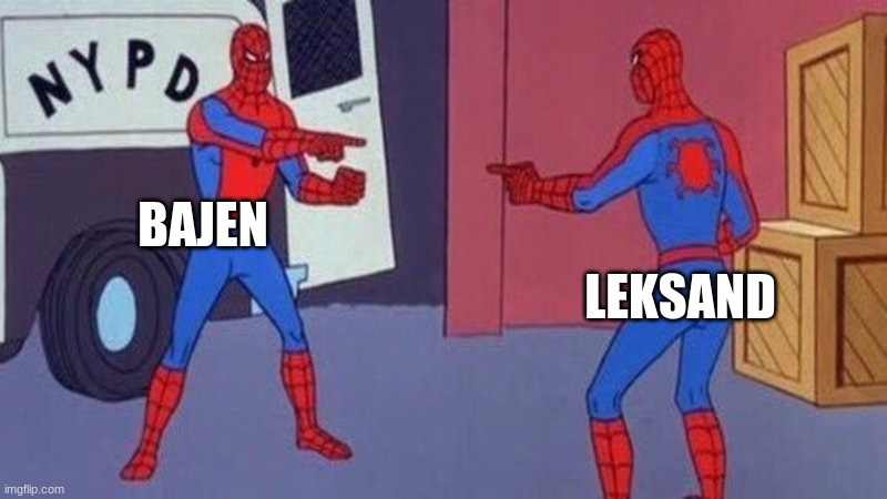 Bajen och Leksand | BAJEN; LEKSAND | image tagged in spiderman pointing at spiderman | made w/ Imgflip meme maker