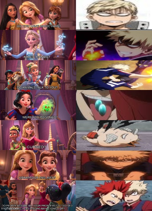Bakugou Is A Disney Princess! | image tagged in disney princess | made w/ Imgflip meme maker