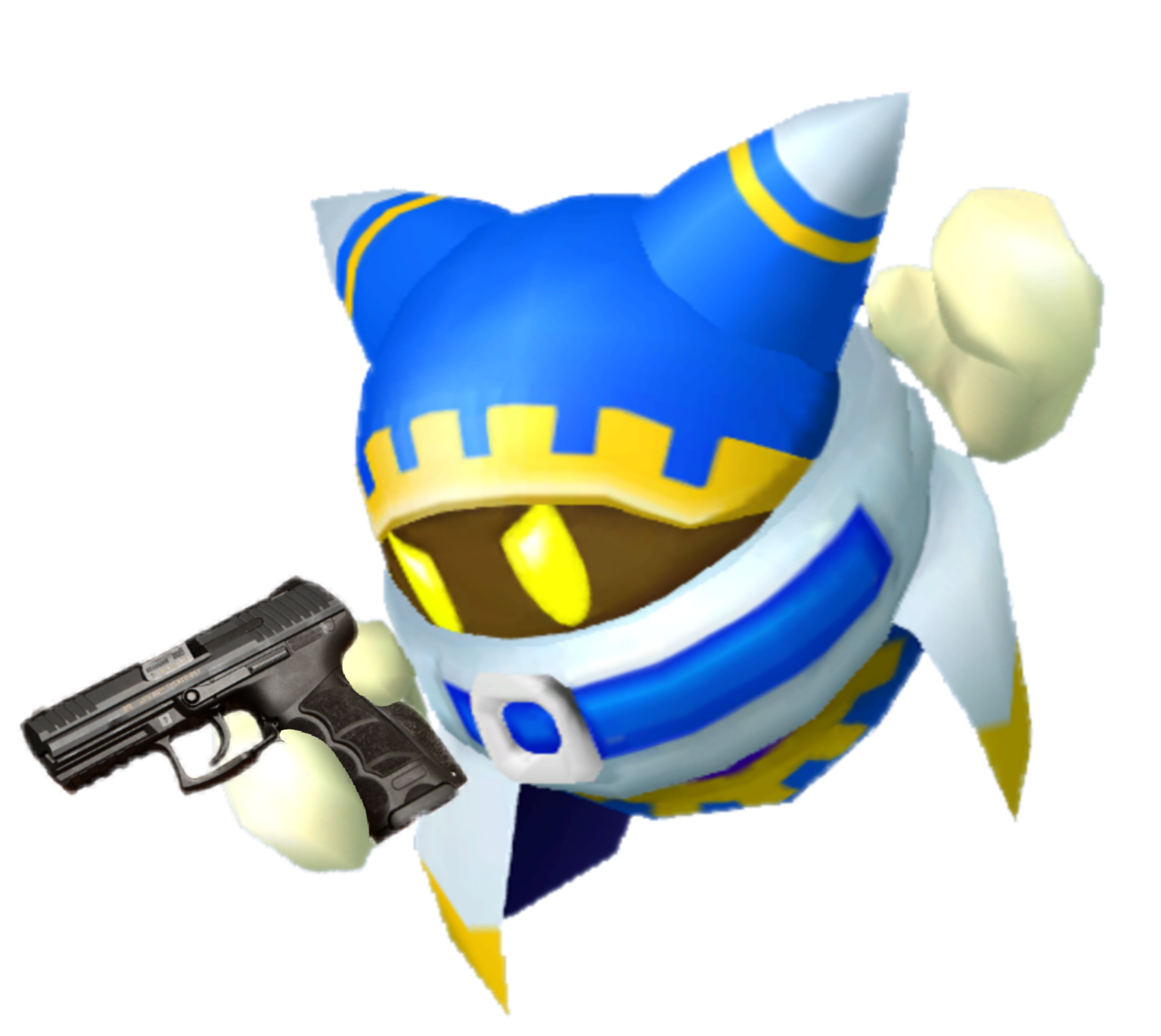 High Quality Magolor with a gun Blank Meme Template