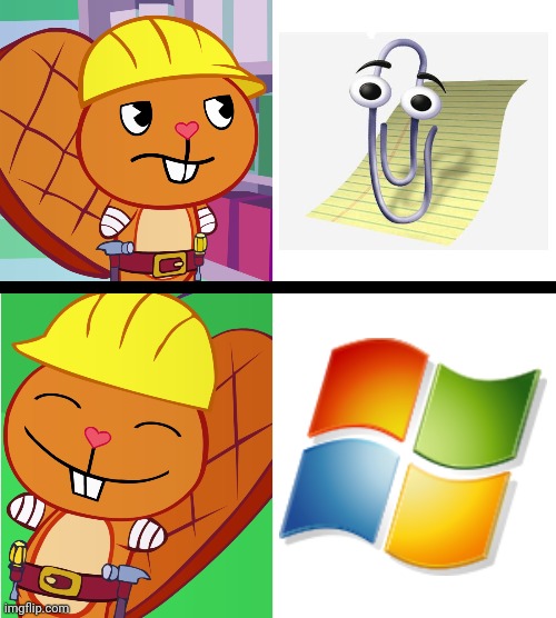 Handy Format (HTF Meme) | image tagged in handy format htf meme,microsoft,memes,drake hotline bling,happy tree friends | made w/ Imgflip meme maker