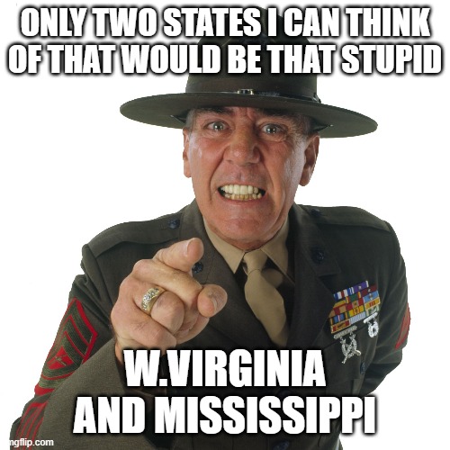 ermy | ONLY TWO STATES I CAN THINK OF THAT WOULD BE THAT STUPID W.VIRGINIA AND MISSISSIPPI | image tagged in ermy | made w/ Imgflip meme maker