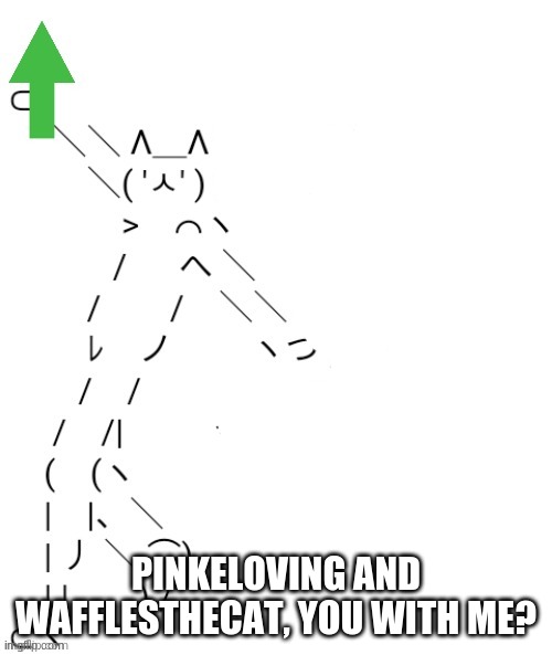 Memecat | PINKELOVING AND WAFFLESTHECAT, YOU WITH ME? | image tagged in memecat,pinkeloving,wafflesthecat435 | made w/ Imgflip meme maker