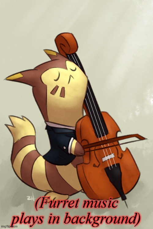 Furret music | (Furret music plays in background) | image tagged in furret music | made w/ Imgflip meme maker