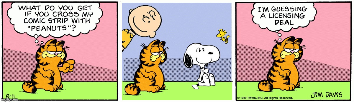 Garfield Crossed With Peanuts | image tagged in peanuts,garfield,crossover,joke | made w/ Imgflip meme maker