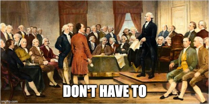 Founding Fathers | DON'T HAVE TO | image tagged in founding fathers | made w/ Imgflip meme maker