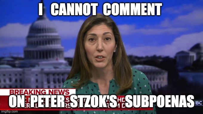 I   CANNOT  COMMENT; ON  PETER  STZOK'S   SUBPOENAS | made w/ Imgflip meme maker