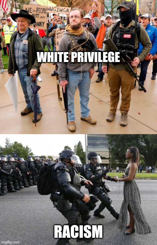 White privilege vs racism - Imgflip