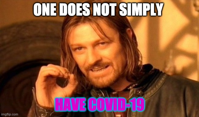covid-19 | ONE DOES NOT SIMPLY; HAVE COVID-19 | image tagged in memes,one does not simply | made w/ Imgflip meme maker