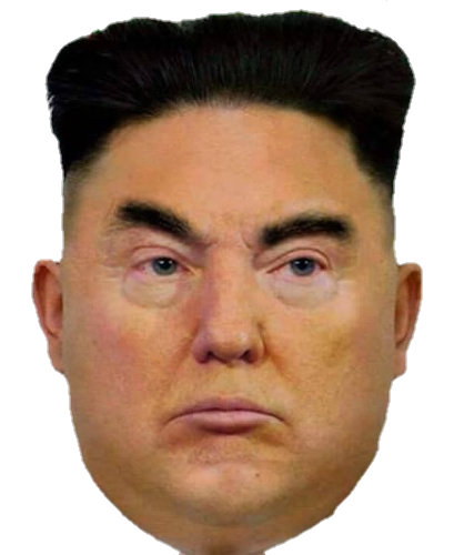 High Quality Kim Jong Trump sticker Blank Meme Template