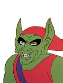 High Quality Green Goblin sticker Blank Meme Template