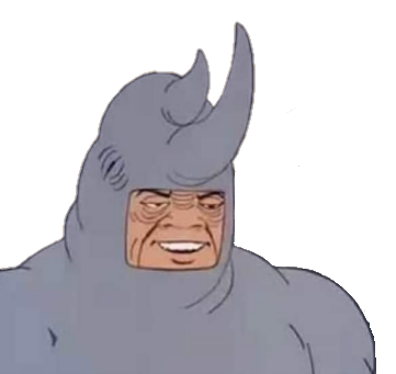 High Quality Rhino sticker Blank Meme Template