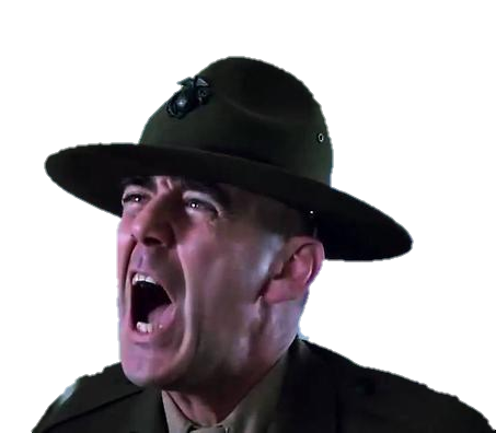 High Quality Sargeant Hartman sticker Blank Meme Template