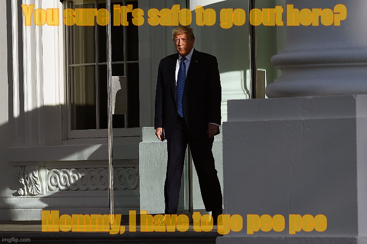 You sure it's safe to go out here? Mommy, I have to go pee pee | made w/ Imgflip meme maker