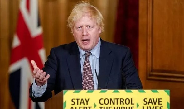 Boris Johnson on Coronavirus announcement Blank Meme Template