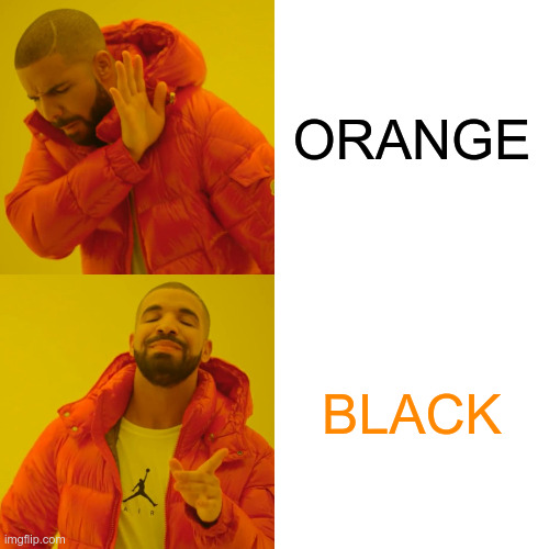 2013-2019 |  ORANGE; BLACK | image tagged in memes,orange,black | made w/ Imgflip meme maker