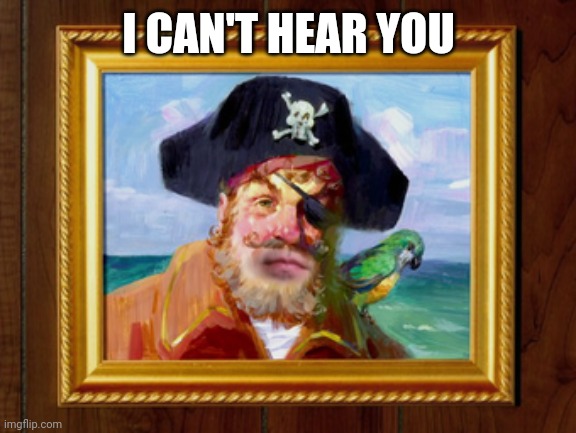 Painty the Pirate | I CAN'T HEAR YOU | image tagged in painty the pirate | made w/ Imgflip meme maker