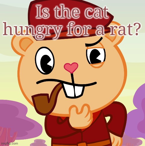 Pop (HTF) | Is the cat hungry for a rat? | image tagged in pop htf | made w/ Imgflip meme maker