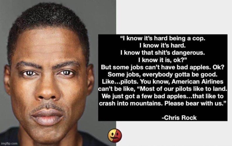 Chris Rock quote police brutality Blank Meme Template