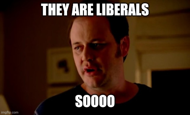 Jake from state farm | THEY ARE LIBERALS SOOOO | image tagged in jake from state farm | made w/ Imgflip meme maker