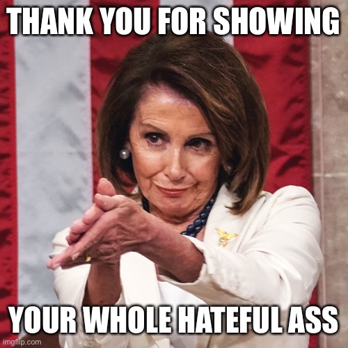 When they want to run over “protestors” (not “rioters,” not “murderers”) with their massive pickup truck. | THANK YOU FOR SHOWING; YOUR WHOLE HATEFUL ASS | image tagged in nancy pelosi clapping,violence,conservative logic,protesters,yikes,murder | made w/ Imgflip meme maker