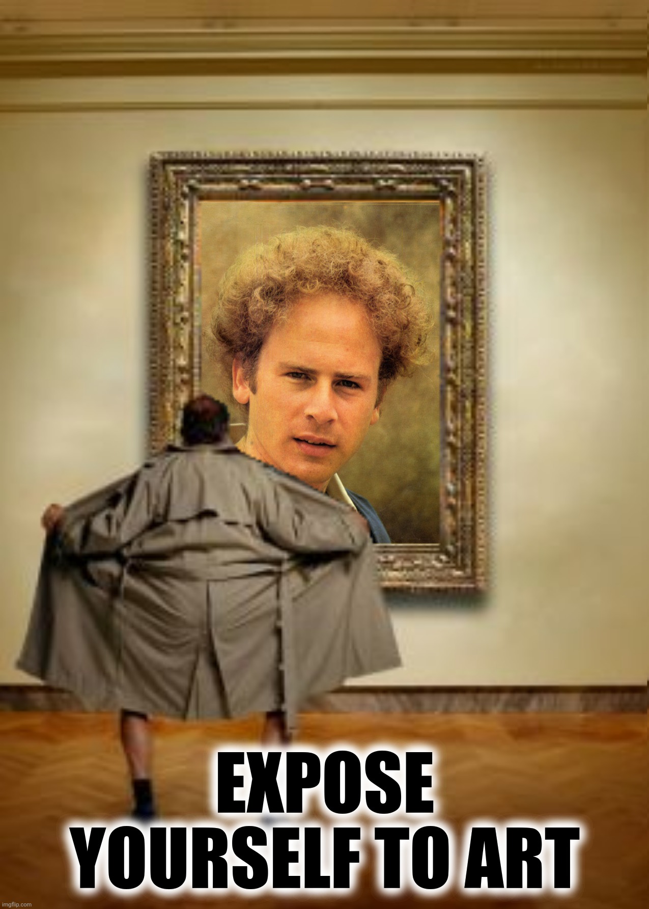 Bad Photoshop Sunday presents:  I Am A Rock!  Submission suggested by VinceVance | EXPOSE YOURSELF TO ART | image tagged in bad photoshop sunday,art garfunkel | made w/ Imgflip meme maker