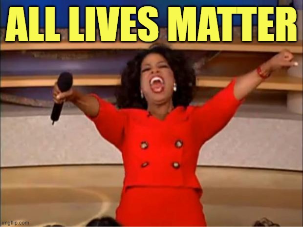 Oprah You Get A Meme | ALL LIVES MATTER | image tagged in memes,oprah you get a | made w/ Imgflip meme maker