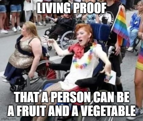 Duality of Life | LIVING PROOF; THAT A PERSON CAN BE A FRUIT AND A VEGETABLE | image tagged in dark humor | made w/ Imgflip meme maker