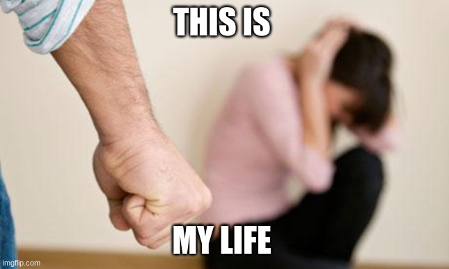 Domestic Abuse | THIS IS; MY LIFE | image tagged in domestic abuse | made w/ Imgflip meme maker