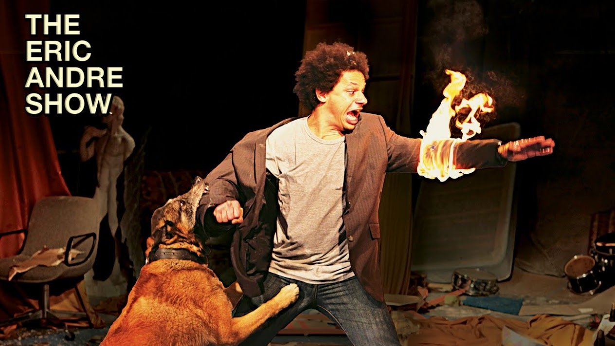 Eric Andre On fire Blank Meme Template