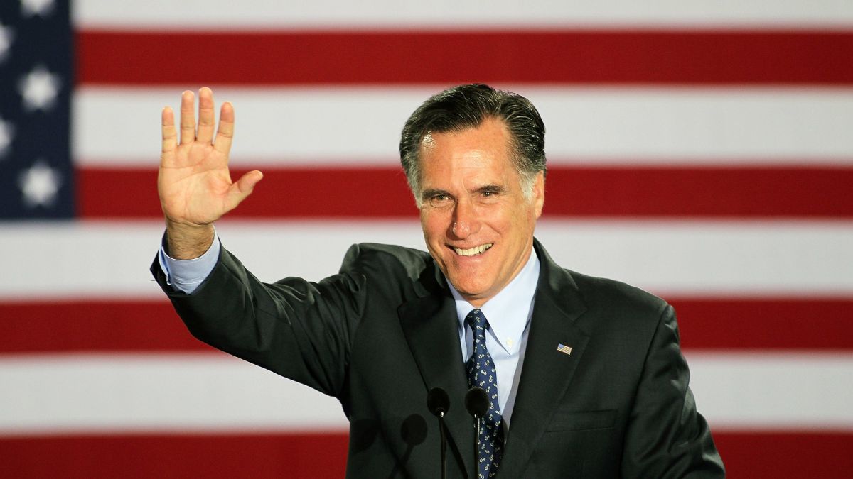 High Quality Mitt Romney raising hand Blank Meme Template
