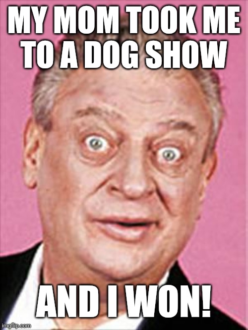 rodney dangerfield | MY MOM TOOK ME
TO A DOG SHOW AND I WON! | image tagged in rodney dangerfield | made w/ Imgflip meme maker