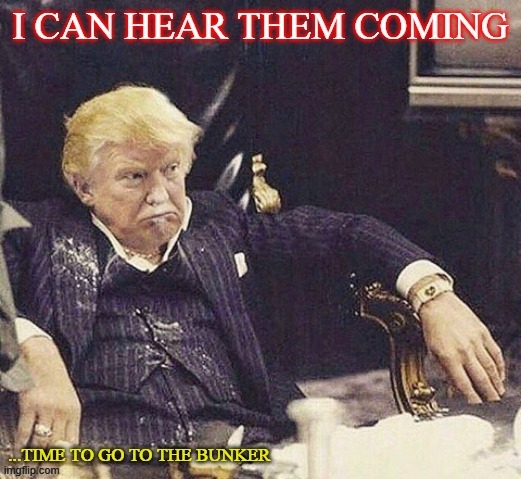 trump bunker | image tagged in scarface trump | made w/ Imgflip meme maker
