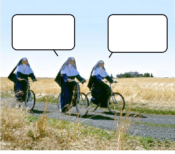 High Quality NUNS ON BICYCLES BLANK Blank Meme Template