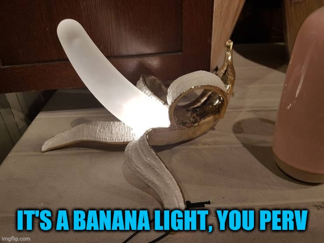 What did you think? | IT'S A BANANA LIGHT, YOU PERV | image tagged in banana light | made w/ Imgflip meme maker
