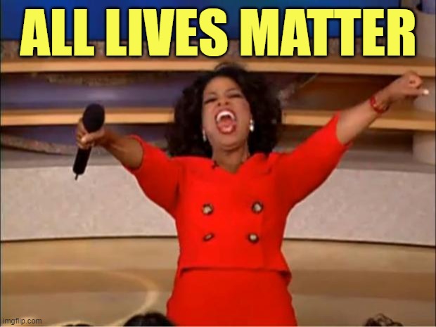 Oprah You Get A Meme | ALL LIVES MATTER | image tagged in memes,oprah you get a | made w/ Imgflip meme maker