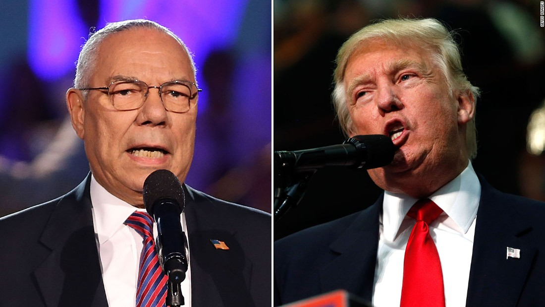 High Quality Colin Powell and Donald Trump Blank Meme Template