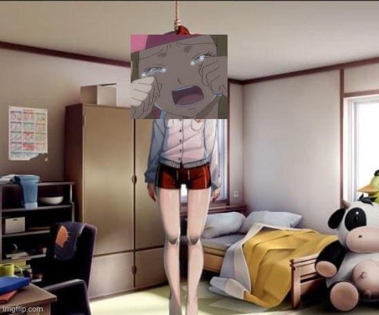 Hanging Sayori | image tagged in hanging sayori | made w/ Imgflip meme maker