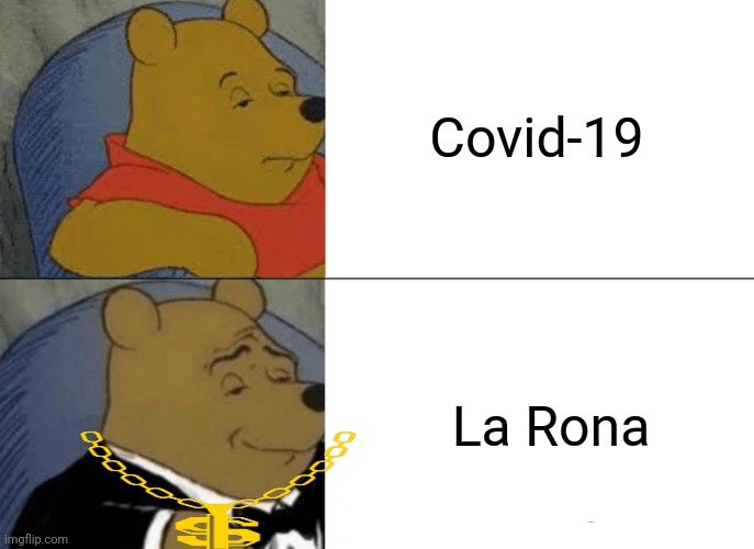 Tuxedo Winnie The Pooh Meme | Covid-19; La Rona | image tagged in memes,tuxedo winnie the pooh | made w/ Imgflip meme maker