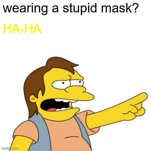 HA-HA | wearing a stupid mask? HA-HA | image tagged in funny memes,surprised pikachu | made w/ Imgflip meme maker