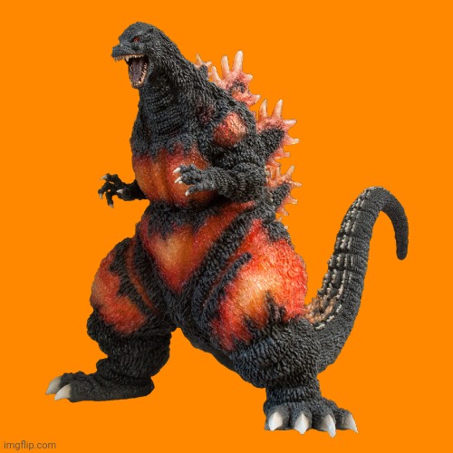 Transparent burning Godzilla | image tagged in transparent burning godzilla | made w/ Imgflip meme maker