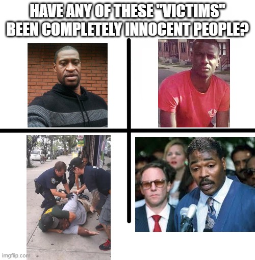 Brutal, sure...but against criminals? | HAVE ANY OF THESE "VICTIMS" BEEN COMPLETELY INNOCENT PEOPLE? | image tagged in memes,blank starter pack | made w/ Imgflip meme maker