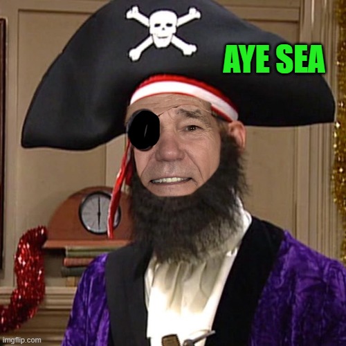 AYE SEA | image tagged in kewlew as pirate | made w/ Imgflip meme maker