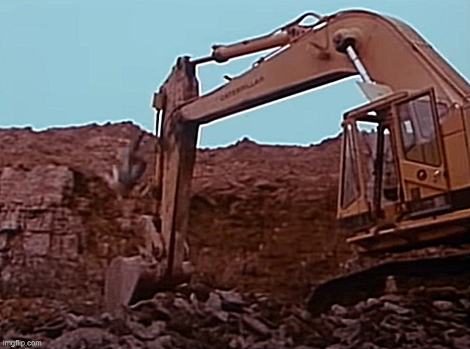 Guy falling of excavator during maintainence | image tagged in construction,bad construction week | made w/ Imgflip meme maker