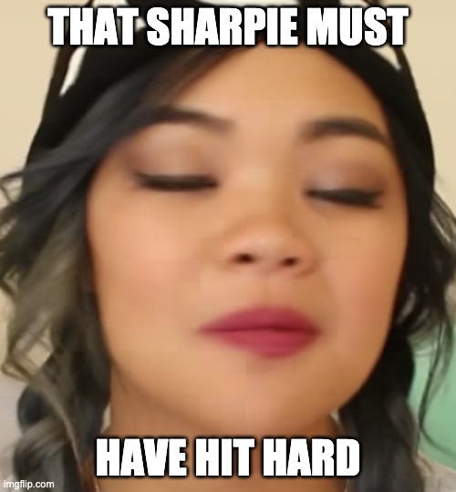 Yeet | THAT SHARPIE MUST; HAVE HIT HARD | image tagged in 10 guy | made w/ Imgflip meme maker