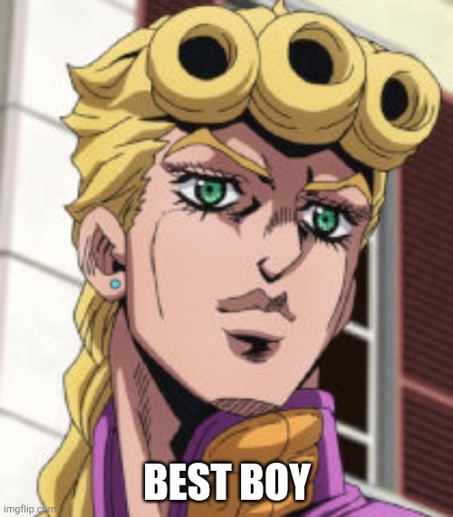 Giorno Giovanna Porcoddio | BEST BOY | image tagged in giorno giovanna porcoddio | made w/ Imgflip meme maker