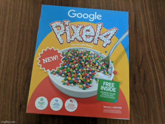 Google cereal | image tagged in google,cereal,sucks | made w/ Imgflip meme maker